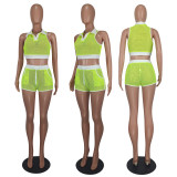 New Sexy Cutout Vest Shorts Two-piece Set