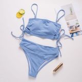 New Bikini Pit Strip Fabric Tie High Waist Swimwear