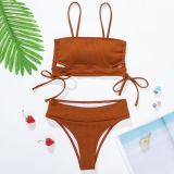 New Bikini Pit Strip Fabric Tie High Waist Swimwear