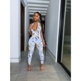 Summer Print Sexy Pullover Jumpsuit
