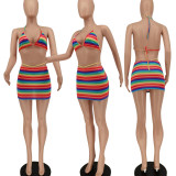 Fashion Print Sexy Swimsuit Two Piece Set