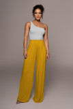 Summer Popular Solid Color Loose Casual Wide Leg Pants