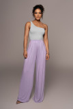 Summer Popular Solid Color Loose Casual Wide Leg Pants