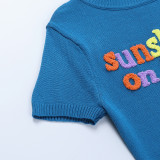Summer Fashion Street Hipster Knitted T-shirt