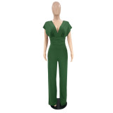 New Solid Color Waist Women's Jumpsuit