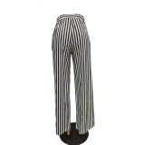 Casual Loose Striped Wide Leg Pants