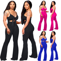 Sexy Cutout Micro Flare Jumpsuit