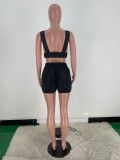 Sexy Backless Tank Top Slim Casual Two Piece Set