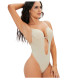 Sheer Sling Body Top Open Back Sculpting Body Bra Bodysuit