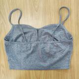 Solid Color Strap Tube Top Stitching Sexy Sports Shorts Suit