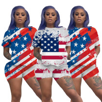 American Flag Splash Ink Two Piece Set