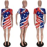 American Flag Splash Ink Two Piece Set