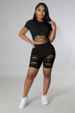 Solid Color Trend Short Sleeve Shorts Casual Sports Suit