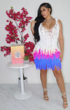 Sexy See-through Knitted Hand Hook Mesh Fringed Beach Sun Protection Dress