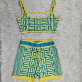 Sexy Tank Top Shorts Sports Two-Piece Set