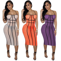 Fashion Sexy Mesh Sling Dress