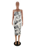 Summer Fashion Print Slip Dress