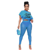 Fashion Mesh Perspective Boujee Pure Two-piece Set