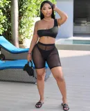 New Fashion Sexy Perspective Mesh Yarn Two-piece Set
