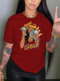 Fashion Print Crew Neck T-Shirt