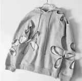 Solid Drawstring Hooded Pullover Top