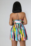 Fashion Casual Painted Tube Top Holiday Dress