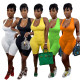 Sexy Backless Cross-shoulder High Elastic Solid Color Jumpsuit