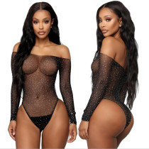 Sexy Hollow Mesh Yarn Pajamas Nightclub Lace Sexy Lingerie