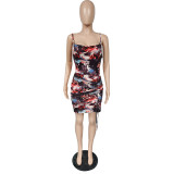 Fashion Sexy Print Sling Dress