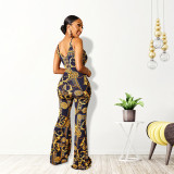 Sexy Camisole Printed Jumpsuit