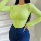 Autumn Round Neck Long Sleeve Fashion Comfortable Casual Top