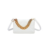 Fashionable Western-style Simple Indentation Chain One-shoulder Diagonal Bag