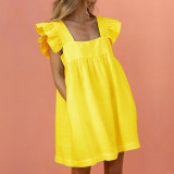 Fashion Casual Loose Solid Color Dress