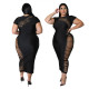 Trendy Ripped Plus Size Dress