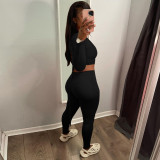Personalized Sports Bottoming Pencil Pants Two-piece Set