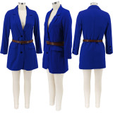 Solid Color Versatile Coat Dress