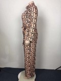 Sexy V-neck Zip-tie Wide-leg Plus Size Jumpsuit