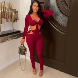Fashion Sexy Exposed Waist Jumpsuit