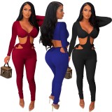 Fashion Sexy Exposed Waist Jumpsuit