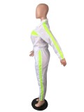 Colorblock Zipper Fitness Running Casual Suit