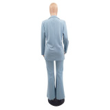 Fashionable Temperament Slim Solid Color Three-piece Suit