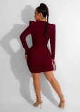 Autumn And Winter V-neck Cocktail Party Sexy Dress