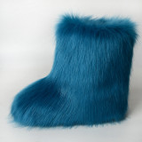 Fashion Casual Fur Boots Plus Velvet Ski Boots