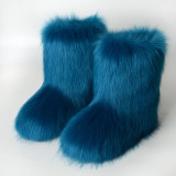 Fashion Casual Fur Boots Plus Velvet Ski Boots