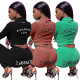 Hot Sale Pit Strip Embroidery Two Piece Set