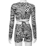 New Fashion Print T-Shirt Top Sexy Suit