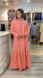 Autumn And Winter Loose Buttoned Long-sleeve Casual Dress