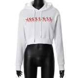 Autumn New Fashion Round Neck Hooded Personalized Print Sweater