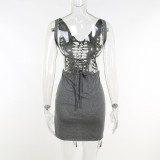 Fashion Sexy Vest Hip Hollow Hollow Sling Dress