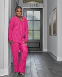 Autumn And Winter Fashion Pleated Sexy And Comfortable Casual Home Suit